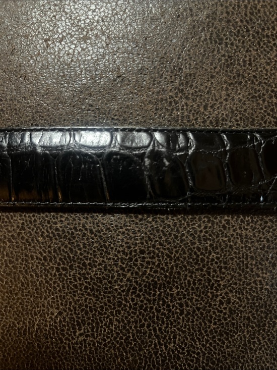 90s Brighton Elephant Belt Buckle Talbots Black Embossed Leather Belt Vintage main image 4